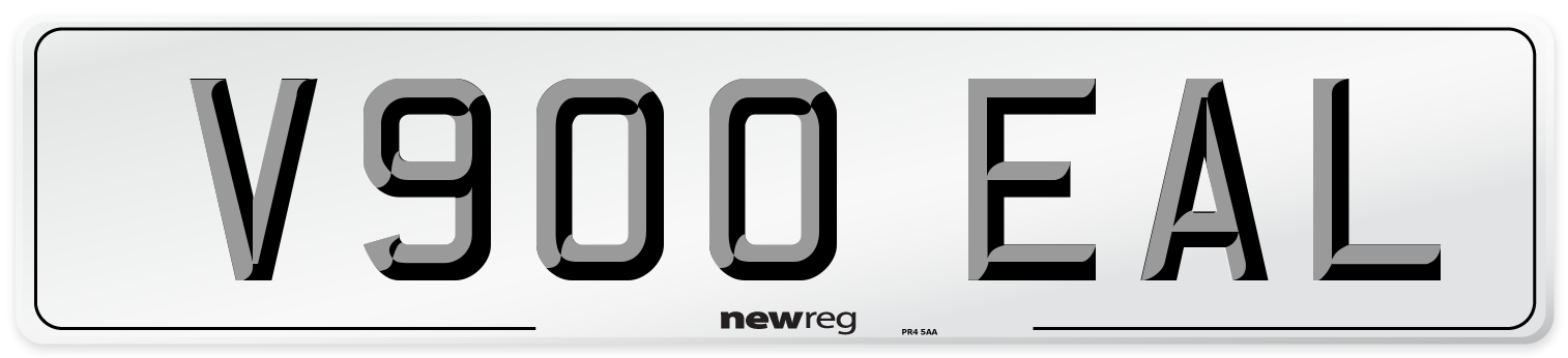 V900 EAL Number Plate from New Reg